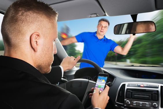 A reflective-vest officer stopping a driver